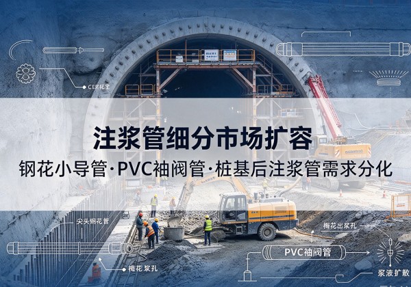 芦山注浆管细分市场扩容，隧道钢花小导管、PVC 袖阀管、桩基后注浆管需求分化